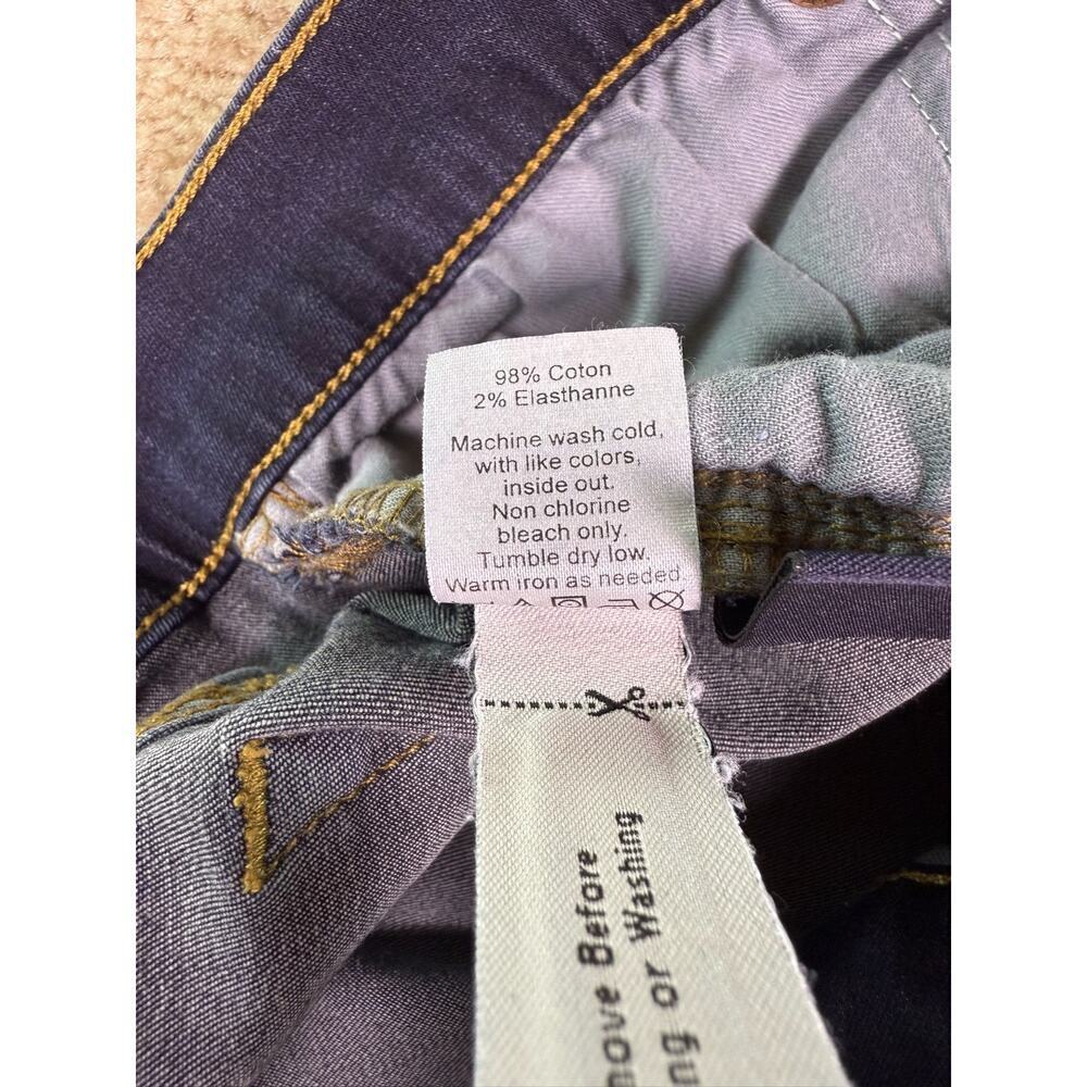J. Crew Toothpick Jeans Women size 30 Blue Mid Rise Dark Wash Tapered Leg D742 - Picture 7 of 13